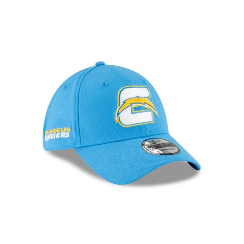 NFL Los Angeles Chargers Logo Mix 39Thirty Stretch Fit (GEK0150) - Blue New Era Caps